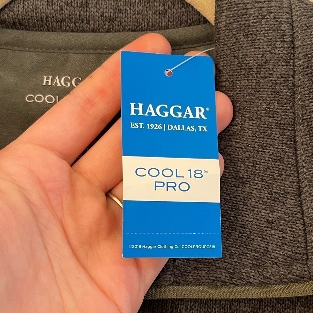 NWT Haggar Men’s Cool 18 Pro Quarter Zip Sweater - Picture 3 of 6